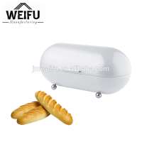 White Metal Kitchenware Food Container Bread Box Bread Bin