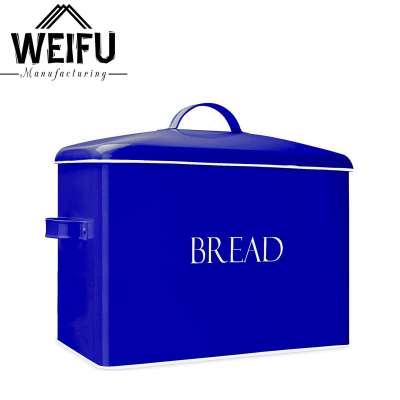 Bread Box-Modern Farmhouse Kitchen Decor Blue