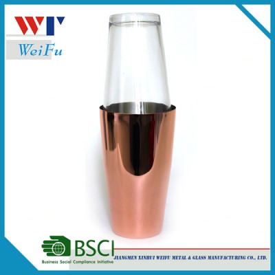 Stainless Steel Cocktail Boston Shaker Set , Copper