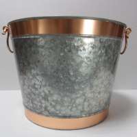 metal steel tin iron ice bucket for beer and wine